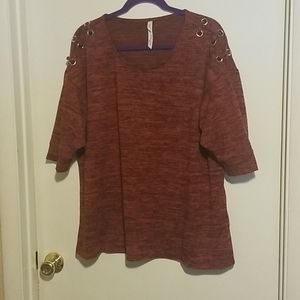 Ny Collection Short Sleeve Shirt Size 1X